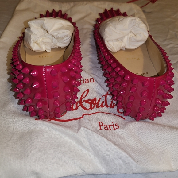 Christian Louboutin Spiked Flats (Pink) - Picture 3 of 14